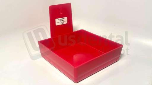 PLASDENT PRO-Lab  Pan-22cm x 22cm x 6xm  Deep-Rose,    . #209PLP-5P   Big Single Plastic Pan w/ Clip,  NO-Hanging