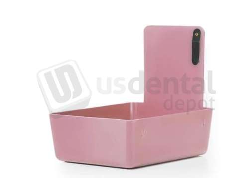 PLASDENT PRO-Lab  Pan-22cm x 22cm x 6xm  Deep-Light PINK,    . #209PLP-6   Big Single Plastic Pan w/ Clip,  NO-Hanging