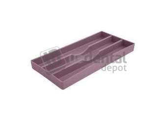 PLASDENT MAUVE Cabinet Tray Organizer Organizer #18  8x4x1  Steam and Chemical Autoclavable to 270 F. #300CR18-10