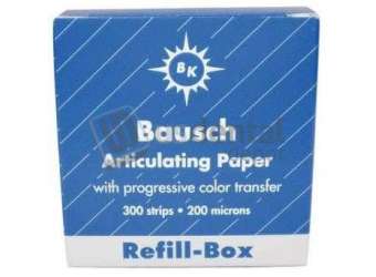 BAUSCH - Articulating Paper 200microns .008in 300pk - BLUE - Pre Cut Strips REFILL - #BK-1001