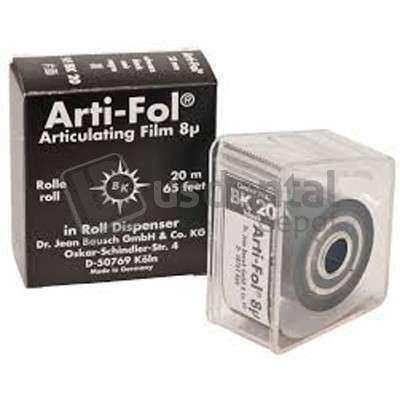 BAUSCH - Arti-Fol Ultra-Thin 8microns (.00032in ) BLACK Single-Sided Articulating Paper - # BK-20