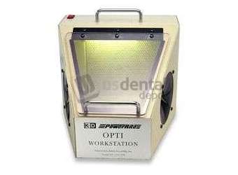 BUFFALO Opti Workstation with Suction and Light, 120 V AC. Size 11in W x 12in D x 8 1/2in H - #36560