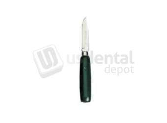 BUFFALO - Plaster Knife #3 (2.5in  curved blade) knife with GREEN enameled handle - #55500
