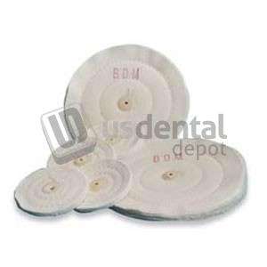 BUFFALO 3in  x 30ply muslin buff, center hole designed for Taper  chuck - #07910