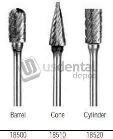 BUFFALO Abbott-Robinson Barrel, 1/4in  Head, 1/8in  Shank Dual Cut Tungsten Carbide Lathe - #18500