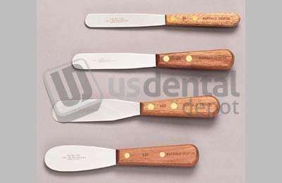 BUFFALO #14R Stainless Steel Spatula with 4.25in  Rigid Blade and Wooden - #79440