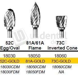 BUFFALO Abbott-Robinson HP 52-C Egg Shaped, Diamond Cut Carbide Bur, Single Bur - #18030CDM