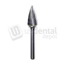 BUFFALO Abbott-Robinson C1/2 dual cut flame shape 1/2in  tungsten carbide lathe bur - #19330