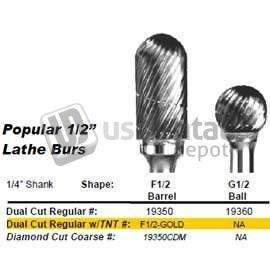 BUFFALO Abbott-Robinson F1/2 dual cut barrel shape 1/2in  TNT-coated tungsten carbide - #F1/2-GOLD