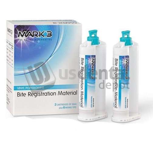 MARK3 Bite Registration Super Fast Set, Vinyl polysiloxane material. 4 x 50ml - #0220-4