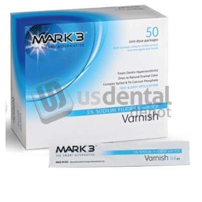 MARK3 5% Sodium Fluoride Varnish with TCP - Bubble Gum, 50 Unidose packages - #100-7100