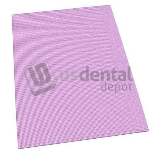 MARK3 Lavender Patient Bibs 13in x 19in , 2-ply paper/1-ply poly, 500pk - #1319LA