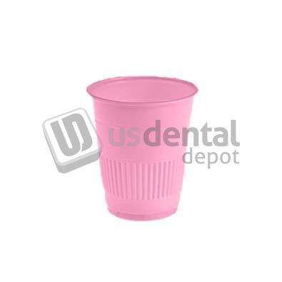 MARK3 Disposable 5oz Plastic Drinking Cups - PINK - 1000/Cs. Made with Polypropylene - #1320PI