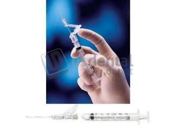 BD SAFETYGLIDE™ NEEDLES & SYRINGES Syringe, 3mL, 25G x 1 Regular Bevel  Needle, 50/bx, 400/cs