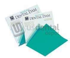 COLTENE Hygenic 5x5in  Medium GREEN Non-Latex Dental Dam, Package of 15 - # H09928