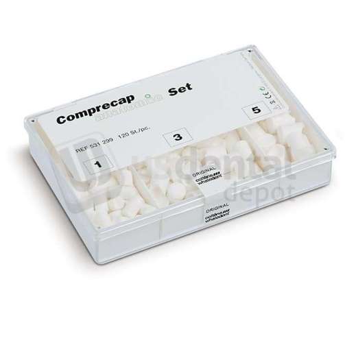 COLTENE Roeko Comprecap Set: 150 ASSORTED #1 - 7 mm, #3 - 10mm and #5 - 12.5mm - # 530000