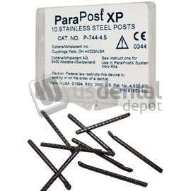 COLTENE ParaPost XP P744-3 BROWN .036in  (.9mm) stainless steel post, 10 post refill - # P744-3 (  endopost ) 