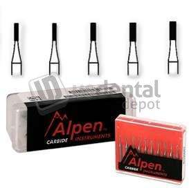 COLTENE Alpen FG #557 Straight Cross Cut Fissure Carbide Bur, Package of 100 burs - #R100557C