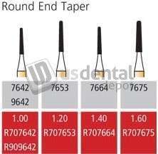 COLTENE Alpen FG #7664 - 12 Flute Round End Taper Trimming & Finishing Carbide Bur - #R707664