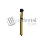 COLTENE Alpen FG #801.027 Coarse  Grit , Round Diamond Bur. Package of 5 Burs - # R801C027FG