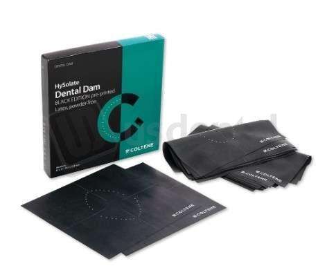 COLTENE HySolate Latex Dental Dam Black printed x-heavy 6X6in 36pk   - # 60031354