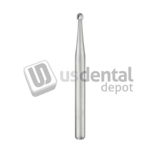 COLTENE Alpen FG #1 SL (Surgical Length) Round Carbide Bur, Package of 10 - #R500001