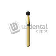 COLTENE Alpen FG #801.023 Fine  Grit , Round Diamond Bur. Package of 5 Burs - # R801F023FG