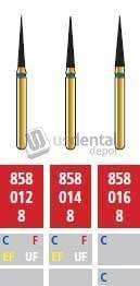 COLTENE Alpen FG #858.016 Coarse  Grit , Flame Shaped Diamond Bur. Package of 5 Burs - # R858C016FG