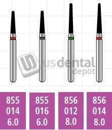 COLTENE Alpen x1 FG #855.014 SS (Short Shank) SC Super Coarse  , Round End Taper - # X855SC014S