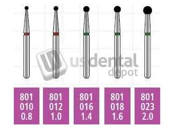 COLTENE Alpen x1 FG #801.012 Medium  Grit , Ball Shaped, Single Use Diamond Bur. Package - # X801M012