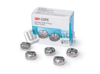 3M ESPE -  #4 Lower Right 1st Primary Molar Stainless Steel Crown Form, Box of 5 - #DLR4