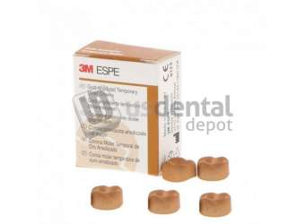 3M ESPE -  #2 Lower Right 2nd Molar Gold Anodized Temporary Crown Form, Box of 5 - #940442