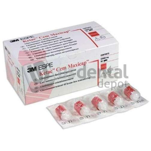 3M ESPE - Ketac-Cem Maxicap Refill Package - Glass Ionomer Luting Cement, 50 Maxicaps - #56021