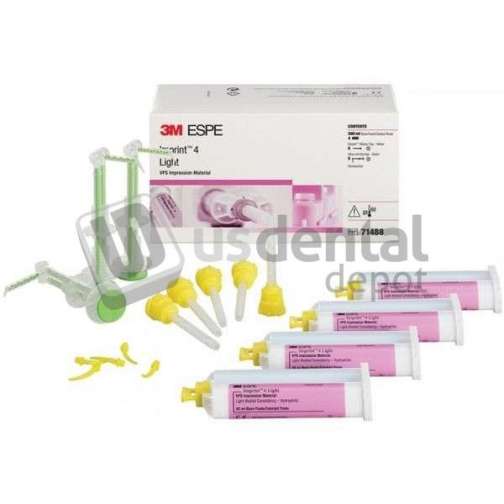 3M ESPE - Imprint 4 Light Body Wash Refill: 4 - 50 mL cartridges LB, 5 - YELLOW mixing - #71488