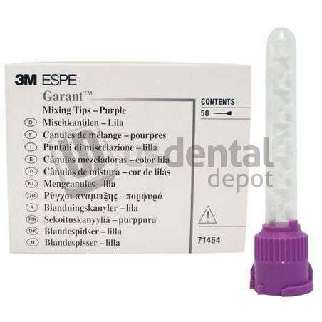 3M ESPE - Garant Mixing Tips, PURPLE 50pk . For automatic mixing of heavy body polyether - #71454