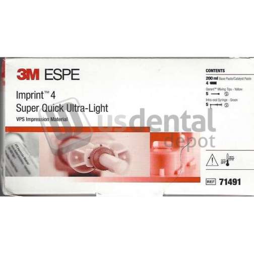 3M ESPE - Imprint 4 Super Quick Ultra-Light Body refill: 4 - 50 ml Garant cartridges, 5 - #71491