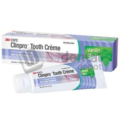 3M ESPE - Clinpro Tooth Creme - Toothpaste, Vanilla Mint, 4 oz. Tube. 0.21% Sodium - #12117