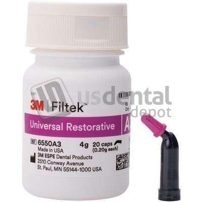 3M ESPE - Filtek A3 Capsules 0.2 g, 20pk . Universal Composite Restorative, Light Cure - #6550A3