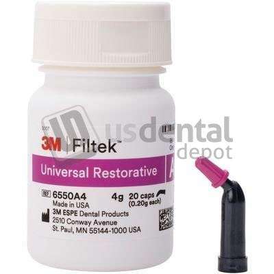 3M ESPE - Filtek A4 Capsules 0.2 g, 20pk . Universal Composite Restorative, Light Cure - #6550A4