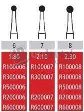 COLTENE Alpen FG #8 SS (short shank) Round Carbide Bur, Package of 10 - #R300008