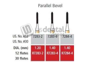 COLTENE Alpen FG #7283-2 - 12 Flute Parallel Bevel Trimming & Finishing Carbide Bur - #R7283-2