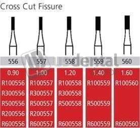 COLTENE Alpen HP #557 Straight Fissure Crosscut carbide bur, package of 10 - # R600557