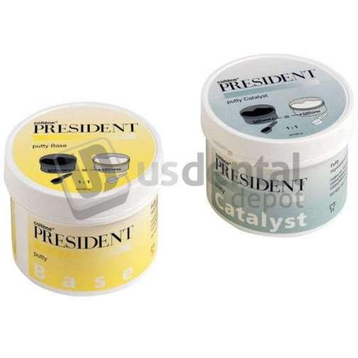 COLTENE President Putty - Regular Set Vinyl Polysiloxane, 1 Jar each of Base - # C4617