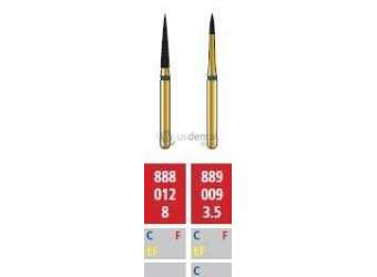 COLTENE Alpen FG #888.012 Fine  Grit , Flame Shaped Diamond Bur. Package of 5 Burs - # R888F012FG