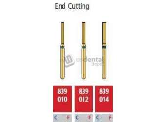 COLTENE Alpen FG #839.010 Coarse  Grit , End Cutting Diamond Bur. Package of 5 Burs - # R839C010FG