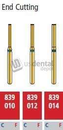 COLTENE Alpen FG #839.010 Coarse  Grit , End Cutting Diamond Bur. Package of 5 Burs - # R839C010FG