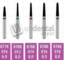 COLTENE Alpen x1 FG #878K.016 Coarse  Grit , Curettage/Pointed Taper Single Use Diamond - # X878KC016diamond bur