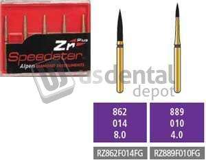 COLTENE Alpen Speedster ZR Plus FG #862.014 Fine  Grit , Flame Shaped Diamond Specialty - # RZ862F014FGdiamond bur