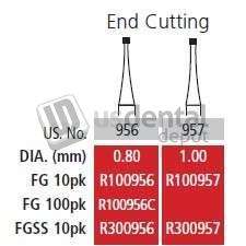 COLTENE Alpen FG #956 End Cutting Carbide Bur, Package of 10 - #R100956