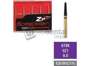 COLTENE Alpen Speedster ZR Plus FG #878K.021 Fine  Grit , Curettage/Pointed Taper Shaped - # RZ878KF021FG